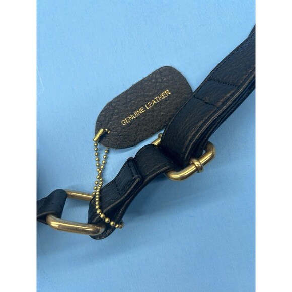 Great American Leather Works Black Leather Crossbody Shoulder Bag Classic Medium - Picture 9 of 9